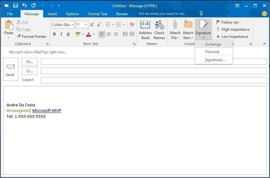 Outlook 2016: comment créer et utiliser une signature