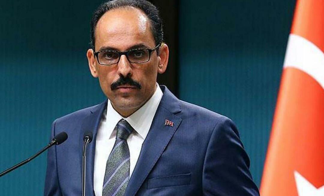 Partage émotionnel d'İbrahim Kalın! "Il a regardé, s'est retourné, a brûlé..."