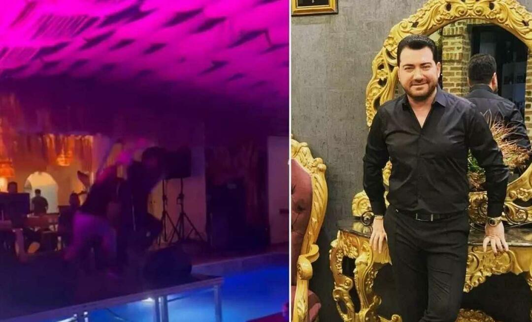 Le chanteur turc Murat Kurşun est tombé dans la piscine avec son fan courant vers la scène !