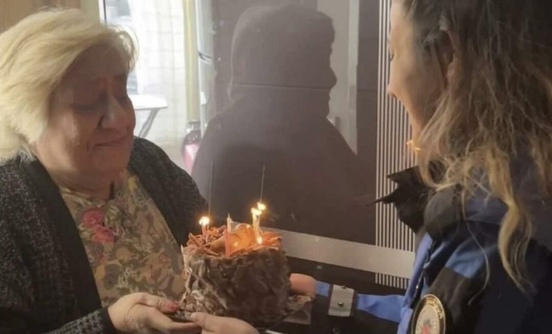 Surprise avec un gâteau pour la victime du tremblement de terre qui a demandé un drapeau turc à la police...