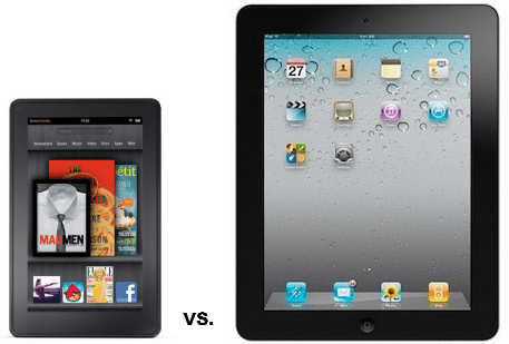 Amazon et Apple: comparaison entre la tablette Kindle Fire et l'iPad 2