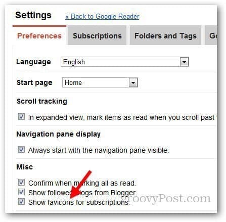 Comment activer les favicons dans Google Reader