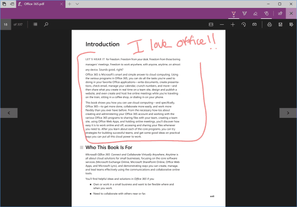 Windows 10 Preview Build 16188 ajoute de nouvelles fonctionnalités PDF Edge et plus encore