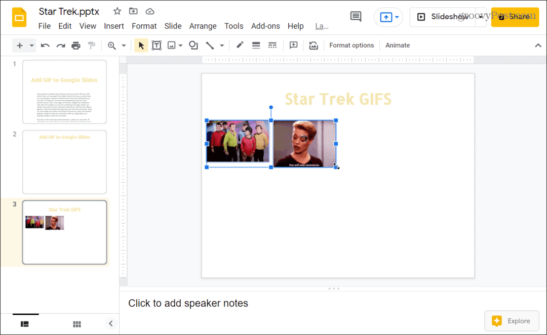 Comment ajouter un GIF à Google Slides