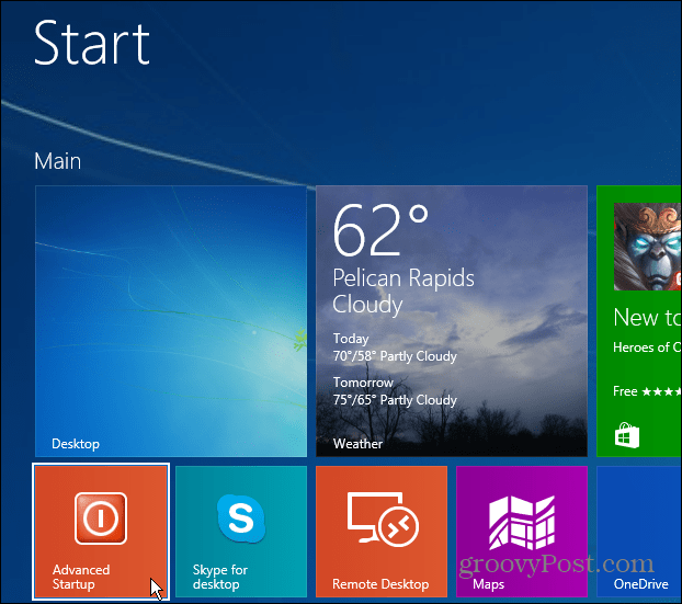 Accédez au démarrage avancé de Windows 8.1 en toute simplicité