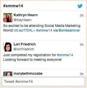 intégration de tweet smmw14 en direct