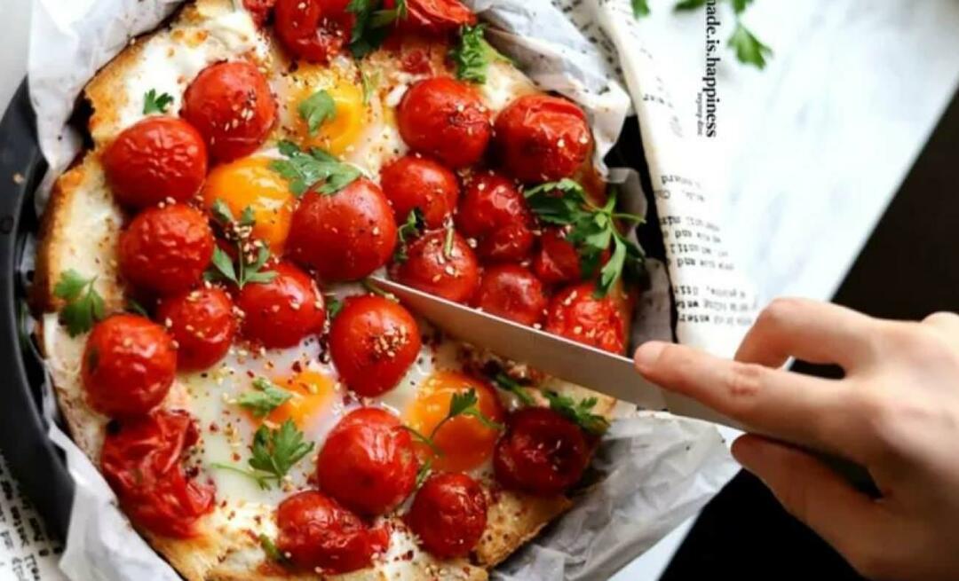 Comment faire une galette de pain au fromage, aux œufs et à la tomate pour le petit-déjeuner ?