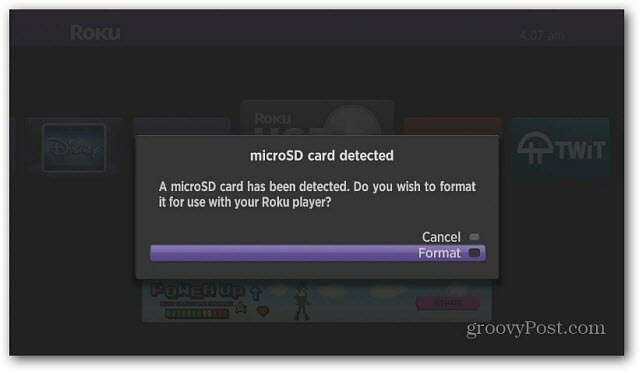 Card formatter. MICROSD_Card_detected.