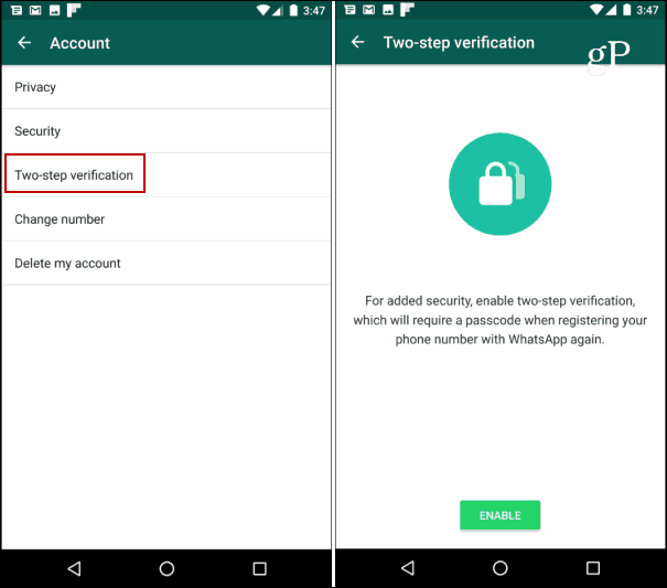 Two-Step verification settings changed..