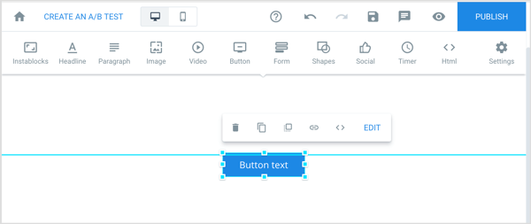 Créez une page de destination à partir de zéro avec Instapage.