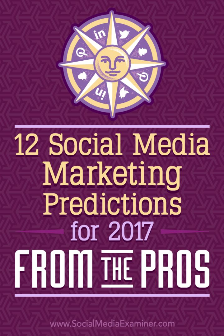 12 prévisions de marketing des médias sociaux pour 2017 des pros: examinateur des médias sociaux
