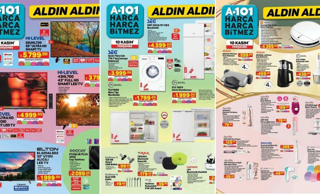 Quels sont les produits en promotion du catalogue A101 du 10 novembre ?