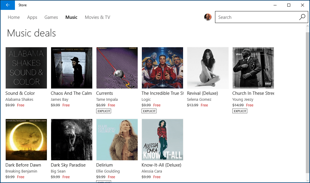 Microsoft offre gratuitement aux utilisateurs de Windows 10 les 10 meilleurs albums de 2015