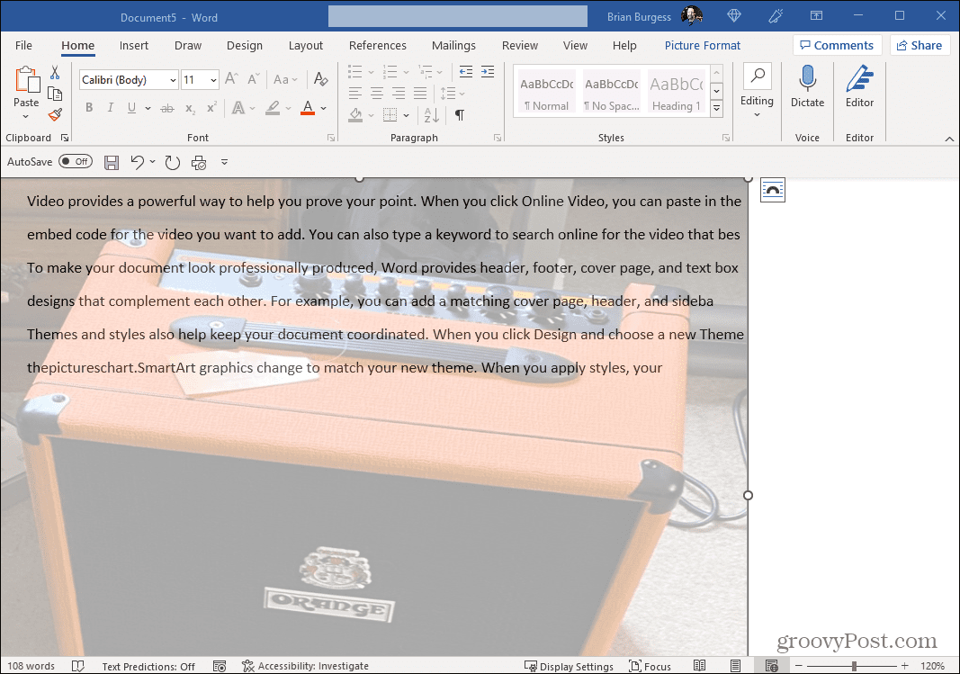 Comment rendre une image transparente dans Word