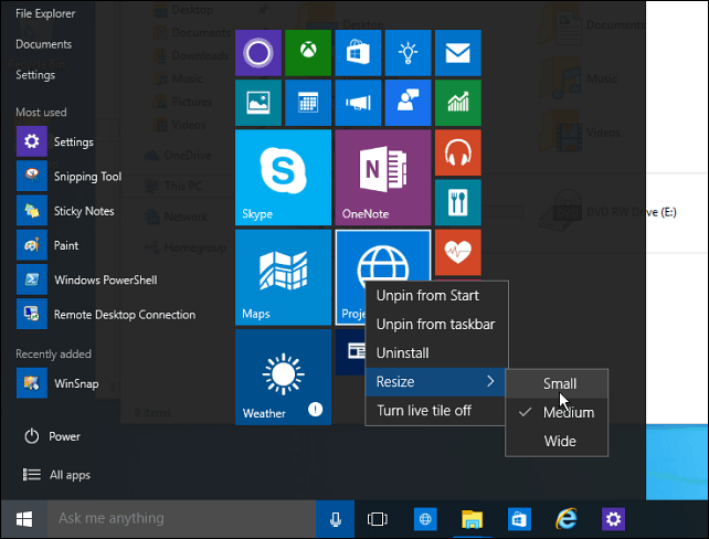 Conseil Windows 10: rendre l'espace du menu Démarrer efficace