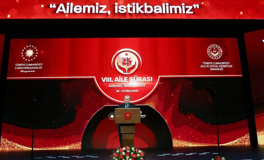 Recep Tayyip Erdoğan a parlé de la famille au siècle turc: La famille est une structure sacrée, nous ne pouvons pas l'endommager