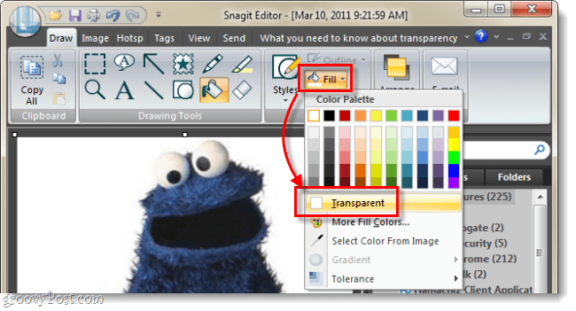 Gérez la transparence de l'arrière-plan dans Snagit Editor comme vous le feriez dans Photoshop