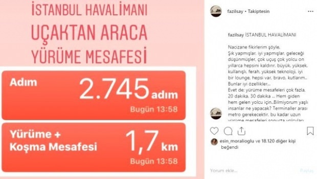 Félicitations de Fazıl Say à l'aéroport d'Istanbul