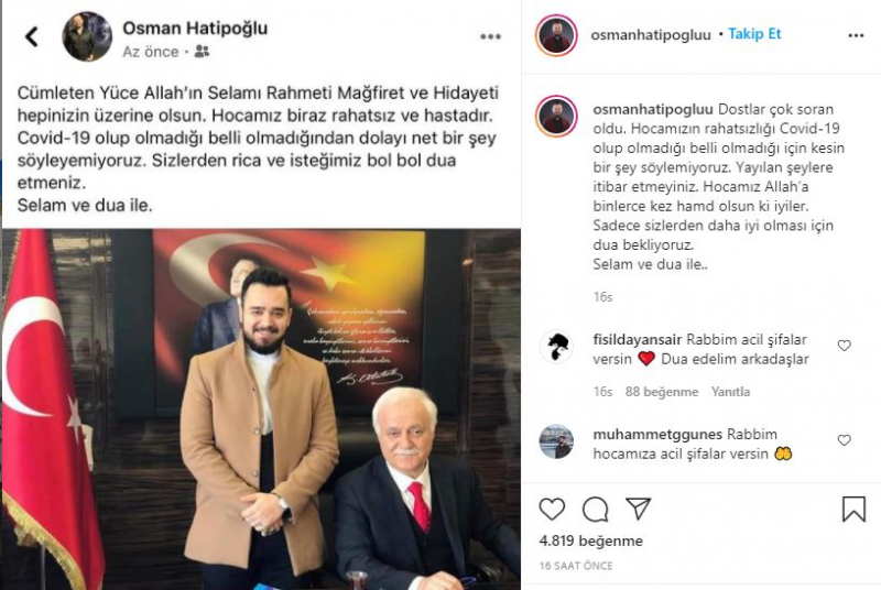 Nihat Hatipoğlu, qui a vaincu le coronavirus, a expliqué ce qu'elle a vécu: Soudain, ma photo est devenue positive.