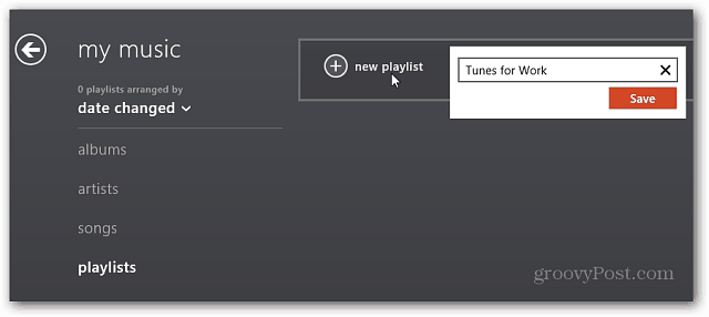 Créer des listes de lecture dans Windows 8 Xbox Music App