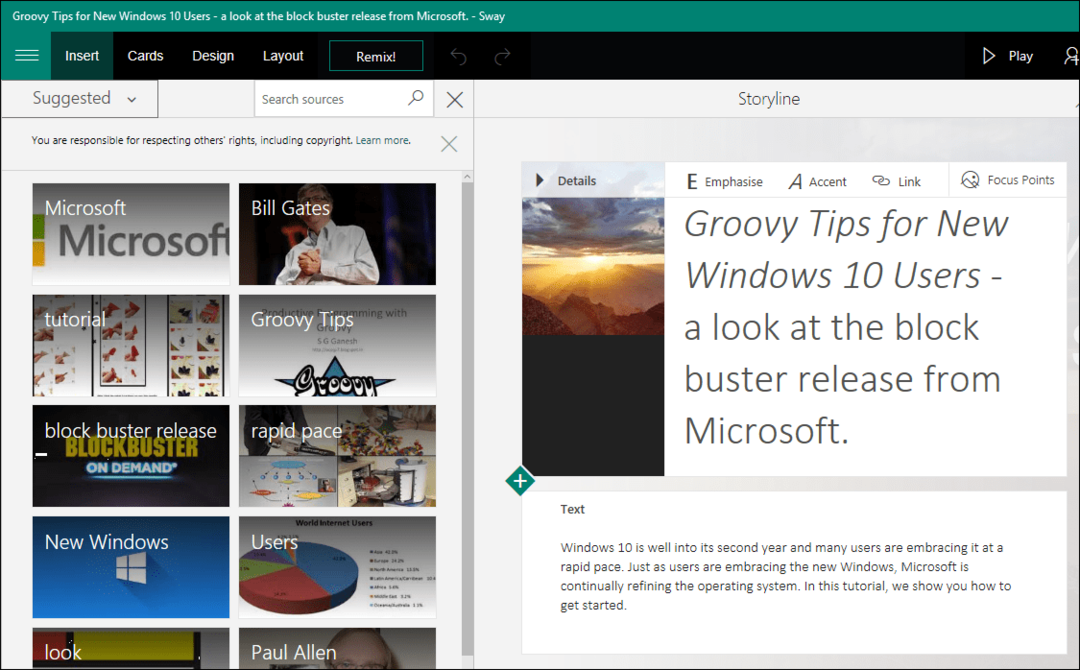 Comment créer votre premier Microsoft Sway